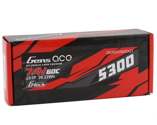 Gens Ace 2S G-Tech Smart LiPo Battery 60C 7.4V/5300mAh w/T-Style (GEA532S60DGT)