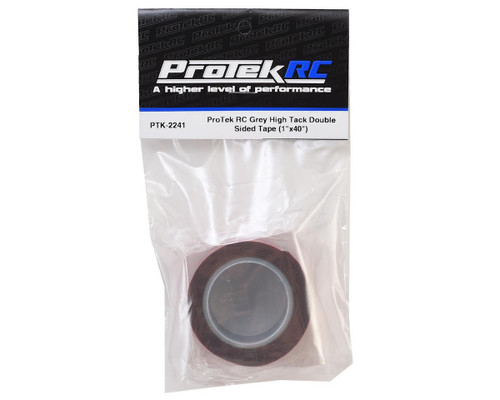 ProTek RC Grey High Tack Double Sided Tape Roll Soft Flexible 1x40" (PTK-2241)