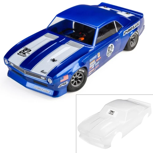 Pro-Line 1/12 Pre-Cut 1968 Chevy Camaro Clear VTA Body Losi NASCAR Car PRO372717