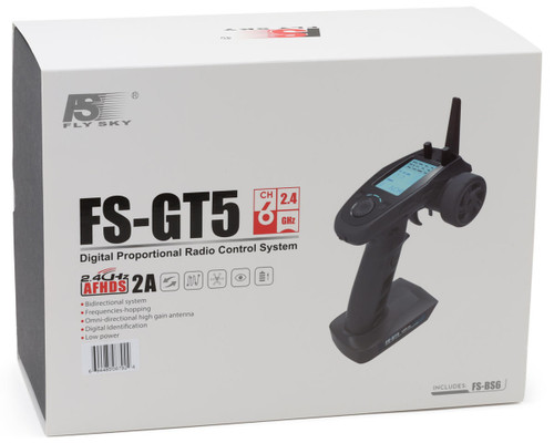 Flysky FS-GT5 6-Channel 2.4GHz RC Transmitter w/ FS-BS6 Receiver FSY-FS-GT5+BS6