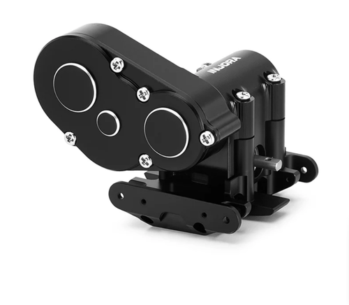 INJORA Complete Transmission with Brass Skid Plate for 1/30 SCX30 Black SCX30-31