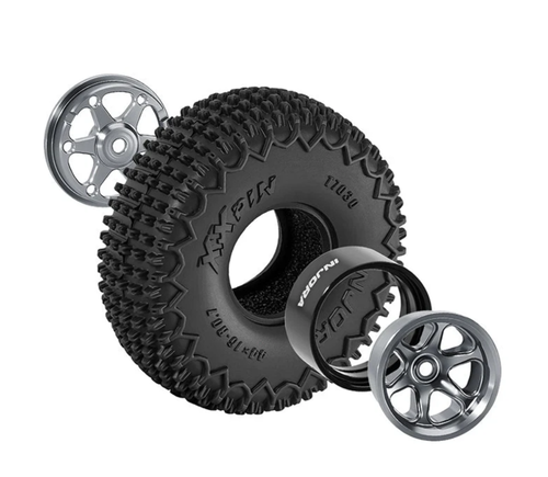 INJORA 0.75" 44*16mm Aluminum Wheels Set 1/32 Redcat Ascent-32 V1 W7502TI-T7030