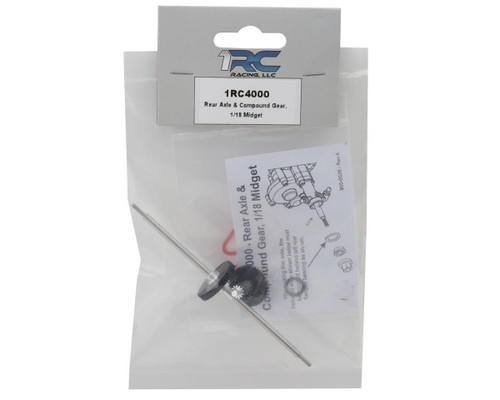 1RC Racing 1/18 Midget Rear Axle & Compound Gear Set OEM Replacement - 1RC4000