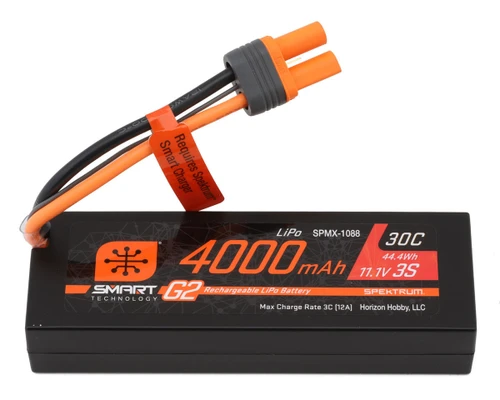 Spektrum RC 3S Smart G2 30C LiPo Battery 11.1V/4000mAh IC5 Connector SPMX-1088