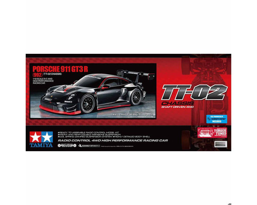 Tamiya TT-02 Porsche 911 GT3 R 1/10 4WD Electric Touring Car Kit Black TAM58745
