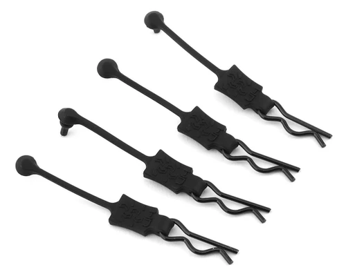 Hot Racing 1/8 Scale Body Clip Retainers Black Rubber 4-Pack RC Car HRABWP39E01