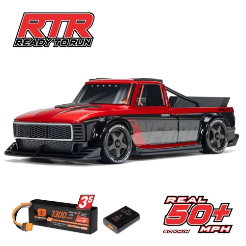 ARRMA 1/12 INFRACTION GROM 3S 4X4 RTR Brushless All-Road Street Bash (Battery & Charger Included)- Red (ARA2315ST1) PRE-ORDER