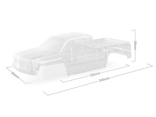 INJORA Body for 1/24 SCX24, 155mm Wheelbase, Polycarbonate Flexible INJIR90-24CL