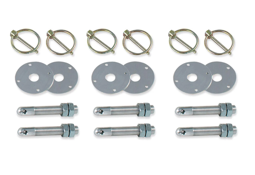 Longacre Racing 23502 Hood Pins Torsion Pin Style 3" Long 1/2" Dia Aluminum 20pc