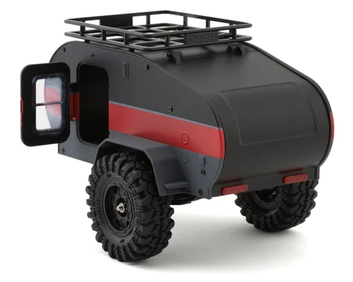 Injora Axial SCX24 1/24 Scale Teardrop Trailer w/Hitch (Black/Red) - INJTC01-BR