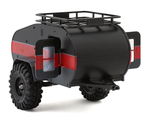 Injora Axial SCX24 1/24 Scale Teardrop Trailer w/Hitch (Black/Red) - INJTC01-BR