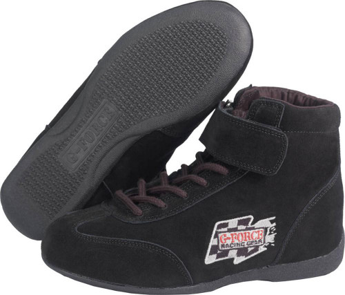G-FORCE G-Force Gf235 Racegrip Mid-Top Shoe Black Size 14 