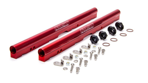 Fast Electronics Ls2 Billet Fuel Rail Kit For Lsxr Intake - Red Anodized