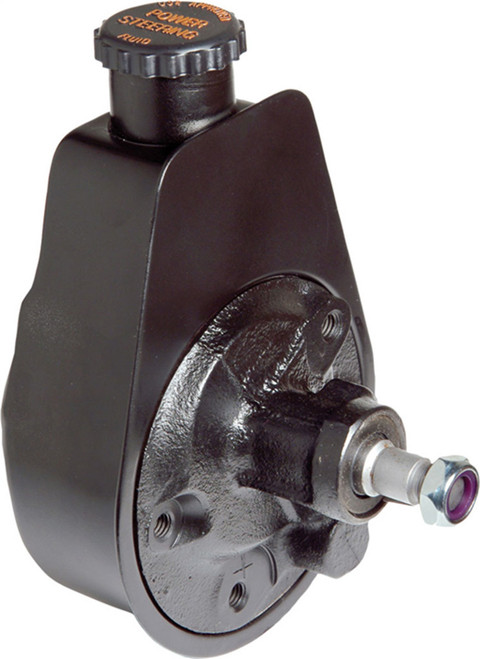 Borgeson Gm Pressure Power Steering Pump - Black Powder Coated