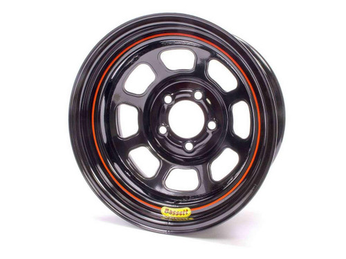 BASSETT Bassett 15X7 5X5 3.75In Bs Black Rolled Wheel 
