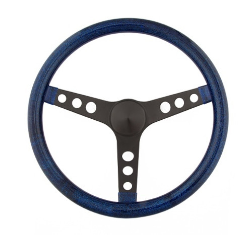 Grant Steering Wheel Mtl Flake Blue/Spoke Blk 13.5