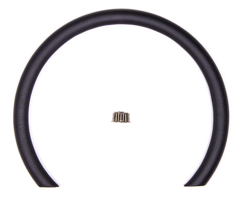 Billet Specialties D-Shaped Half Wrap Ring - 14" Black Leather