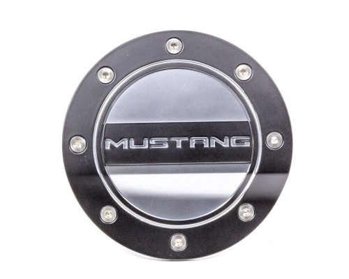 Drake Automotive Group Fuel Door Mustang Black/ Silver 15-   Mustang