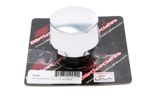 BILLET SPECIALTIES Billet Specialties Polished 1-1/4" Round Bowtie Breather 