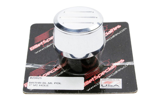 BILLET SPECIALTIES Billet Specialties Polished Ball Milled 1" Breather 