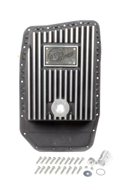 AFE POWER Afe Power Ford 6R80 Pro Series Black Transmission Pan With Machined Fins 