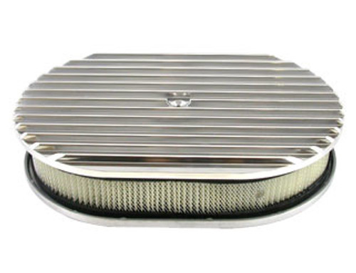 Racing Power Co-Packaged Pol Alum 12X2 All Finned Air Cleaner Kit Paper