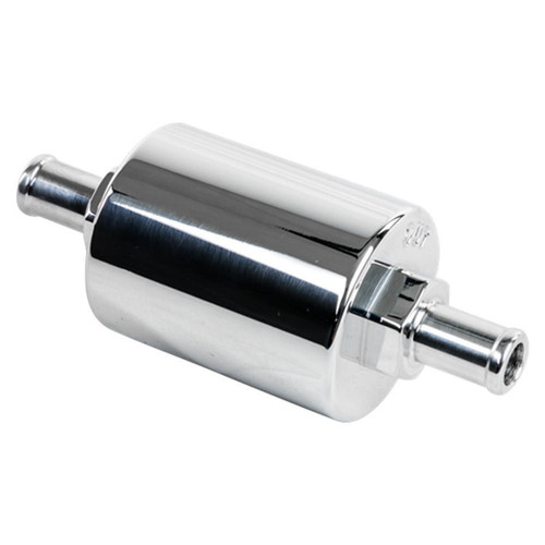 BILLET SPECIALTIES Billet Specialties 3/8" Barb Polished Billet In-Line Fuel Filter 