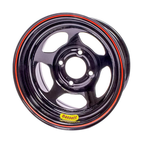 BASSETT Bassett 13X7 5X100mm 3In Bs Inertia D-Hole Black 