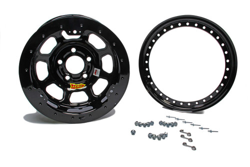 AERO RACE WHEELS Aero Race Wheels 13X8 2In. 4.25 Black Beadlock 