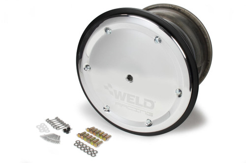 WELD RACING Weld Racing Wide 5 Xl 15X12 / 5X10.25 / 5" Backspace Polished Shell With Black Outer Beadlock & Cover  WELD RACING Weld Racing Wide 5 Xl 15X12 / 5X10.25 / 5" Backspace Polished Shell With Black Outer Beadlock & Cover