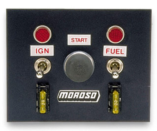 MOROSO Moroso Toggle Switch Panel 4In X 5In - Black Finish 