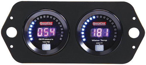 QUICKCAR RACING PRODUCTS Quickcar Racing Products Digital 2-Gauge Panel Open Wheel Op/Wt 