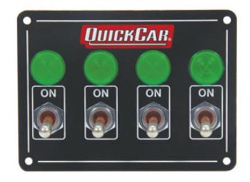 QUICKCAR RACING PRODUCTS Quickcar Racing Products Accessory Panel 4 Switch W/Pilot Weatherproof 