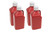 SCRIBNER Scribner 2020R-CASE Utility Jug 3 Gallon - Red - Case 4 