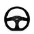  MPI 13" 6-Bolt D-Shaped Suede Steering Wheel - All Black 