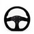  MPI 13" 6-Bolt D-Shaped Suede Steering Wheel - All Black 