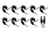 VIBRANT PERFORMANCE Vibrant Performance 17192 Cushion Clamps for 1/2in (-8AN) Hose - Pack of 10 