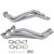 BBK PERFORMANCE Bbk Performance 1642 1-3/4 Full-Length Header 11-13 Mustang V6 Chrome 