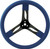 QUICKCAR RACING PRODUCTS Quickcar Racing Products 68-0032 15in Steering Wheel Stl Blue 