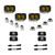  Baja Designs 21-23 Ford Raptor S2 Sae Dual Fog Pocket Kit - Amber Lens 