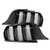  Alpharex 15-23 Ford Mustang Nova-Series Prismatic Led Tail Lights - Black/Clear 