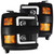  Alpharex 15-19 Chevrolet Silverado 2500Hd/3500Hd Pro-Series Halogen Projector Headlights - Jet Black 