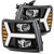  Alpharex 07-13 Chevrolet Silverado Pro-Series Halogen Projector Headlights - Jet Black 