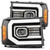  Alpharex 07-13 Gmc Sierra Pro-Series Halogen Projector Headlights - Jet Black 