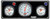 QUICKCAR RACING PRODUCTS Quickcar Racing Products 2-1 Gauge Panel Op/Wt W/ 3In Tach Black 
