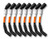  Kooks Lsx 11Mm Spark Plug Wires (8 Piece Set) - Orange With Black Boots 