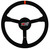  MPI 16" 3-Bolt Stock Car Oval Shaped Grip Steel Steering Wheel 