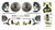 The Right Stuff 64-72 Gm A-Body Front Power Disc Brake Conversion Kit With 9" Booster