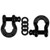  Mishimoto 3/4" Steel D-Ring Shackle Set - Black 