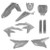  Acerbis 2024 Yamaha Yz250f/ 23-24 Yz450f/Fx Full Plastic Kit - Gray 